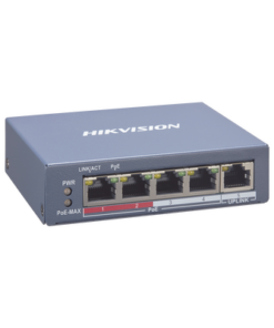 DS-3E1105P-EI-HIKVISION-Switch Monitoreable PoE+ / 4 puertos 100 Mbps PoE+ / 1 Puerto 100 Mbps Uplink / PoE hasta 250 Metros / 60 Watts / Conexión Remota desde Hik-PartnerPro