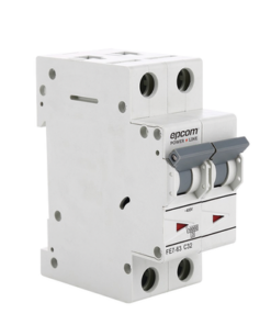 FE7632PC10-EPCOM POWERLINE-Protección Térmica/ Interruptor 2P, 10 A,  Corriente Alterna  400 Vca para Aplicación Fotovoltaica Montaje Riel DIN
