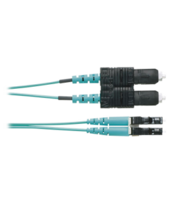 FZ2ERLNSNSNM002-PANDUIT-Jumper de Fibra Optica Multimodo 50/125 OM4, LC-SC Duplex, OFNR (Riser), Color Aqua, 2 Metros (6.56 Pies)