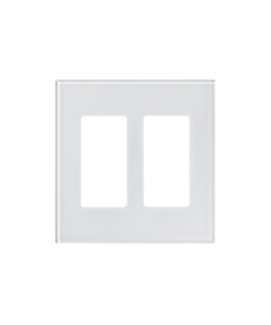 LFGR-2-CWH-LUTRON ELECTRONICS-Tapa de cristal para apagador o atenuador, 2 espacios.