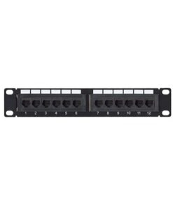 LP-PP-601-LINKEDPRO BY EPCOM-Panel de parcheo de impacto (110) UTP de 12 puertos Cat6, 10in 