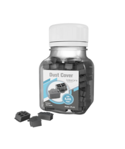 LP-RJ45-LINKEDPRO BY EPCOM-Bote con 100 Protectores Anti-Polvo para Puerto RJ45 Color Negro