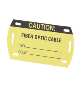 PST-FO-PANDUIT-Kit de 5 Etiquetas Autolaminadas para Fibra Óptica, Para Uso Interior/Exterior, Dimensiones de 90.42 x 52.32 mm, Color Negro con Amarillo