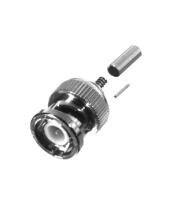 RFB-1106-6-RF INDUSTRIES,LTD-Conector BNC Macho de Anillo Plegable Corto para RG-174/U, 8216 Ni/Au/Teflón.