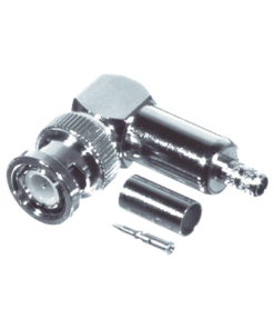 RFB-1110-C1-RF INDUSTRIES,LTD-Conector BNC Macho en Ángulo Recto, Anillo Plegable / RG-58/U, RG-142/U, Niquel /Oro /Teflón.