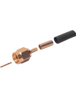 RSA-3000-1B-RF INDUSTRIES,LTD-Conector SMA Macho de Anillo Plegable para Cables RG-174/U, 8216, Oro/ Oro/ Teflón.