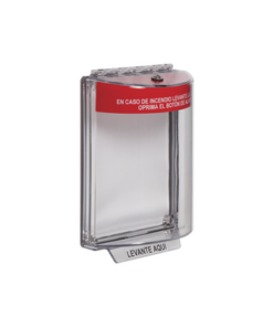 STI-13010FR-ES-STI-Cubierta Transparente Serie Universal Stopper®, Texto De Incendio En Español 