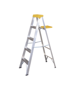 SYS-ET5-SURTEK-Escalera de Aluminio Tipo Tijera, 5 Peldaños de 1.83 metros.