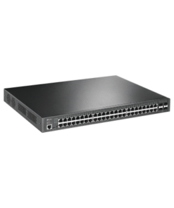 TL-SG3452P-TP-LINK-Switch L2+ Omada PoE+ / 48 Puertos PoE+ 10/100/1000 Mbps / 4 Puertos SFP 1G / 2 Puertos Consola (RJ45 y microUSB) / Administración Centralizada Omada o Stand-Alone / Multicast IGMP / Calidad de Servicio / Presupuesto PoE 384W / Montaje en Rack