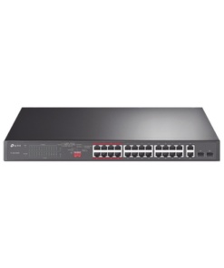 TL-SL1226P-TP-LINK-Switch No Administrable 24 Puertos PoE+ 10/100 Mbps / 2 Puertos 10/100/1000 Mbps + 2 Puertos SFP (combo) / Modo Prioridad de Tráfico / Modo Aislamiento de Red / Presupuesto PoE de 250 W / Diseño para Ideal para Vigilancia IP