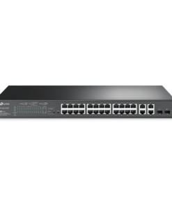 TL-SL2428P-TP-LINK-Switch PoE+ JetStream SDN Administrable 24 puertos 10/100 Mbps + 2 puertos 10/100/1000 Mbps (Uplink) + 2 puertos SFP (combo 2 RJ45 10/100/1000 Mbps), 250W, administración centralizada OMADA SDN