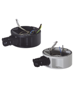UEBP4AA-VIDEOTEC-Soporte de Parapeto para Cámara PTZ ULISSE EVO Gris/Blanco con Puertos Ethernet/PoE  + 4 Bornes de Tornillo para Alimentación Entrada/Salida