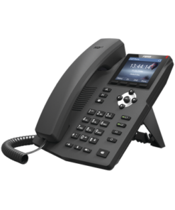 X3G-FANVIL-Teléfono IP empresarial para 2 lineas SIP con pantalla LCD de 2.8 pulgadas a color, puertos Gigabit y conferencia de 3 vías, PoE 