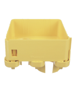 FRIDT4X4YL-PANDUIT-Tapa con 2 Salidas a Tubo de 1.5in (38mm), Para uso con Canaletas 4X4 FiberRunner™, Color Amarillo