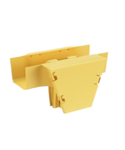 FRVT4X4YL-PANDUIT-Accesorio en T con Conexión Horizontal y Bajada Vertical a 90º, Para Canaletas FiberRunner™ 4x4, Color Amarillo