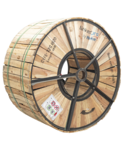 GYFS-12C/4KM-LINKEDPRO BY FIBERHOME-Carrete de 4 Kilómetros (13123.36 Pies) de Fibra Óptica para Exterior G.652D, Armada, Monomodo de 12 Hilos, Loose Tube, Color Negro, para Instalación en Ducto Subterráneo o Enterrado Directo