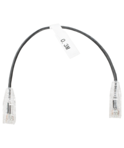 LP-UT6-030-BK-28-LINKEDPRO BY EPCOM-Cable de Parcheo Slim UTP Cat6 - 30 cm Negro Diámetro Reducido (28 AWG)