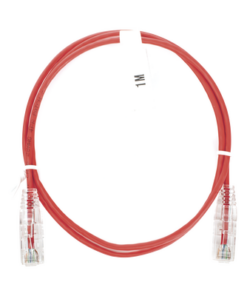 LP-UT6-100-RD-28-LINKEDPRO BY EPCOM-Cable de Parcheo Slim UTP Cat6 - 1 metro, Rojo, Diámetro Reducido (28 AWG)