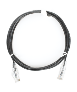 LP-UT6-200-BK-28-LINKEDPRO BY EPCOM-Cable de Parcheo Slim UTP Cat6 - 2 Metros (6.56 Pies) Negro Diámetro Reducido (28 AWG)