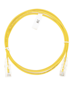 LP-UT6-200-YE-28-LINKEDPRO BY EPCOM-Cable de Parcheo Slim UTP Cat6 - 2 Metros (6.56 Pies) Amarillo Diámetro Reducido (28 AWG)