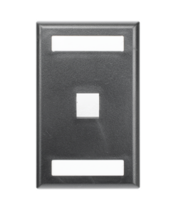 NK1FBL-PANDUIT-Placa de Pared Vertical, Salida Para 1 Puerto Keystone, Con Espacios Para Etiquetas, Color Negro