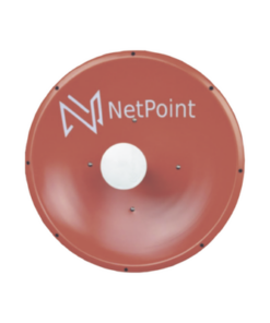 NPTR3-NetPoint-Antena altamente Direccional / 4 ft / 4.9-6.4 GHz / Diseñada para ambientes salinos / Ganancia 37 dBi / SLANT de 45 ° y 90 ° / Incluye radomo, jumper y montaje de acero inoxidable. 