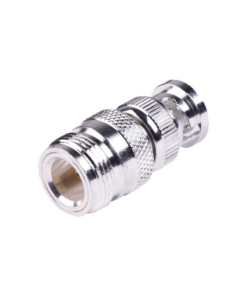 RFN-1038-1-RF INDUSTRIES,LTD-Adaptador en Linea para 50 Ohm, de Conector N Hembra a BNC Macho, Plata /Oro /Teflón.