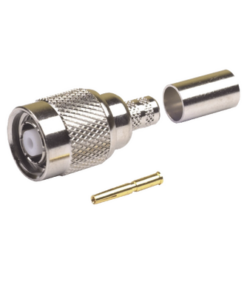 RP-1202-X-RF INDUSTRIES,LTD-Conector TNC Macho Inverso de Anillo Plegable para Cables LMR-240, RG-8/X, Níquel/ Oro/ Teflón.