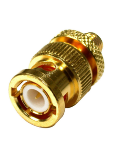 RSA-3476-1-RF INDUSTRIES,LTD-Adaptador en Linea de Conector SMA Hembra a BNC Macho, Oro/ Oro/ Teflón.