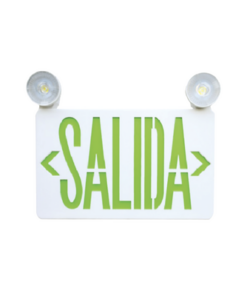 SF860-HG-W-SFIRE-Letrero LED de SALIDA con Luz de Emergencia/Montaje Universal (pared, lateral o Techo)/Batería de Respaldo Incluida