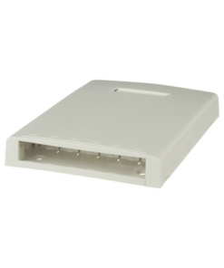 CBXF6IW-AY-PANDUIT-Caja de Montaje en Superficie, con Accesorio para Resguardo de Fibra Óptica, para 6 Módulos Mini-Com, Color Blanco Mate