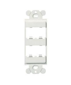 CFG4WH-PANDUIT-Marco de Módulo Dúplex, Para Placas Frontales Estándar GFCI, Acepta 4 Módulos Mini-Com, Color Blanco