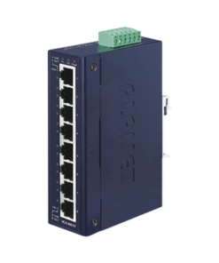 IGS-801T-PLANET-Switch Industrial No Administrable de 8 Puertos Gibabit 10/100/1000T, Diseñado para Montaje en Pared y Riel DIN