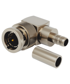 RFB-1710-K-RF INDUSTRIES,LTD-Conector BNC Macho en Ángulo Recto para 75 Ohm, Anillo Plegable para COMMSCOPE 735 ó Grupo K, Níquel/ Oro/ Teflón.