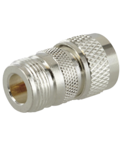 RFN-1036-1-RF INDUSTRIES,LTD-Adaptador en Línea de Conector N Hembra a UHF Macho (PL-259), Plata/ Oro/ Teflón.
