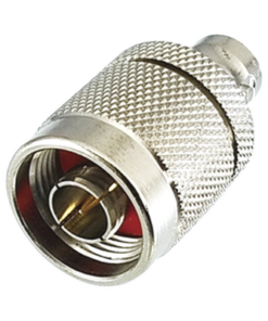 RFN-1037-1-RF INDUSTRIES,LTD-Adaptador en Línea de Conector N Macho a BNC Hembra, Plata/ Oro/ Teflón.