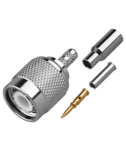 RFT-1202-7-RF INDUSTRIES,LTD-Conector TNC Macho de Anillo Plegable para Cable TEFLÓN-BLANCO-MOTOROLA, Grupo M/C3, Níquel/ Oro/ Delrin.