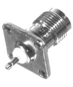 RFT-1210-15-RF INDUSTRIES,LTD-Conector TNC Hembra para Chasis de 4 Perforaciones de 13 mm, Contacto-Berilio Cobre Soldable, Níquel/ Oro/ Teflón.