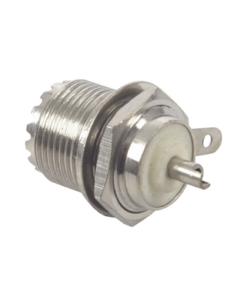 RFU-523-T-RF INDUSTRIES,LTD-Conector UHF Hembra (SO-239) en Línea, Montaje Frontal en D Plano, Níquel/ Plata/ Teflón.