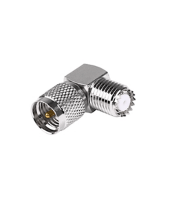 RFU-630-7-RF INDUSTRIES,LTD-Adaptador en Ángulo Recto, de Conector Mini UHF Macho a Mini UHF Hembra, Cuerpo Cuadrado, Níquel/ Oro/ Teflón.