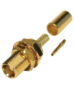 RMX-8252-1B-RF INDUSTRIES,LTD-Conector MCX Hembra para Panel Trasero D-Plano, de Anillo Plegable para RG-316/U, Grupo B, Oro/ Oro/ Teflón.