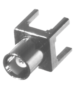 RMX-8350-1-RF INDUSTRIES,LTD-Conector MCX Hembra de Montaje Vertical para PCB con Terminal y 4 Patas, Oro/ Oro/ Teflón.