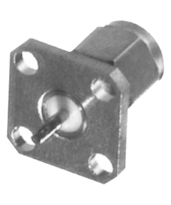 RSA-3231-RF INDUSTRIES,LTD-Conector SMA Macho de Montaje en Panel de 4 Perforaciones y Terminal Soldable, Níquel/ Oro/ Teflón.â€‹