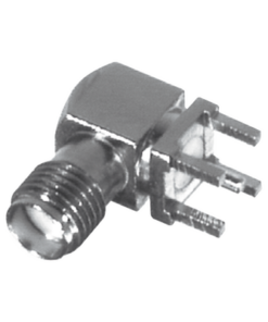 RSA-3300-RF INDUSTRIES,LTD-Conector SMA Hembra en Ángulo Recto con Terminal y 4 Patas para Montaje PCB, Níquel/ Oro/ Teflón.â€‹