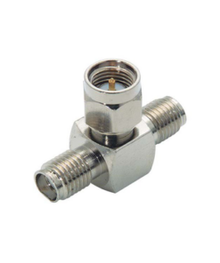 RSA-3400-RF INDUSTRIES,LTD-Adaptador en T, de Conector SMA Macho a Doble SMA Hembras, Níquel/ Oro/ Teflón.