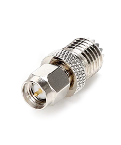 RSA-3450-RF INDUSTRIES,LTD-Adaptador en Línea, de Conector SMA Macho a Mini-UHF Hembra, Níquel/ Oro/ Teflón.Au/Teflón.