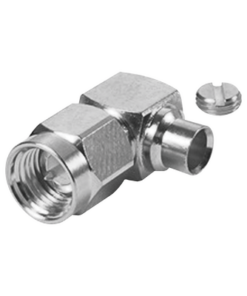 RSA-3510-141-RF INDUSTRIES,LTD-Conector SMA Macho en Ángulo Recto para Cable Semi-Rígido de 0.141" de Diámetro, Níquel/ Oro/ Teflón.