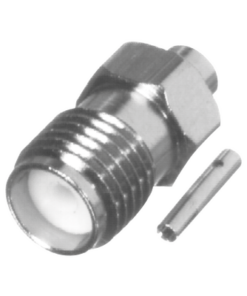 RSA-3555-SR1-RF INDUSTRIES,LTD- Conector SMA Hembra en Línea para Cable Semi-Rígido de 0.085" de Diámetro, Grupo SR1, Níquel/ Oro/ Teflón.