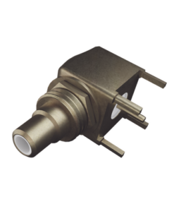 RSB-4300-1-RF INDUSTRIES,LTD-Conector SMB Hembra (PIN Macho) en Ángulo Recto para Montaje en PCB, 4 Patas, Oro/ Oro/ Teflón.â€‹