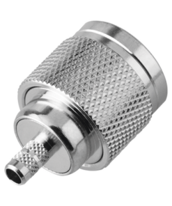 RT-1005-C-RF INDUSTRIES,LTD-Conector N Macho de Rosca Izquierda, Anillo Plegable para Cable RG-58/U, Grupo C, Níquel/ Oro/ Teflón.